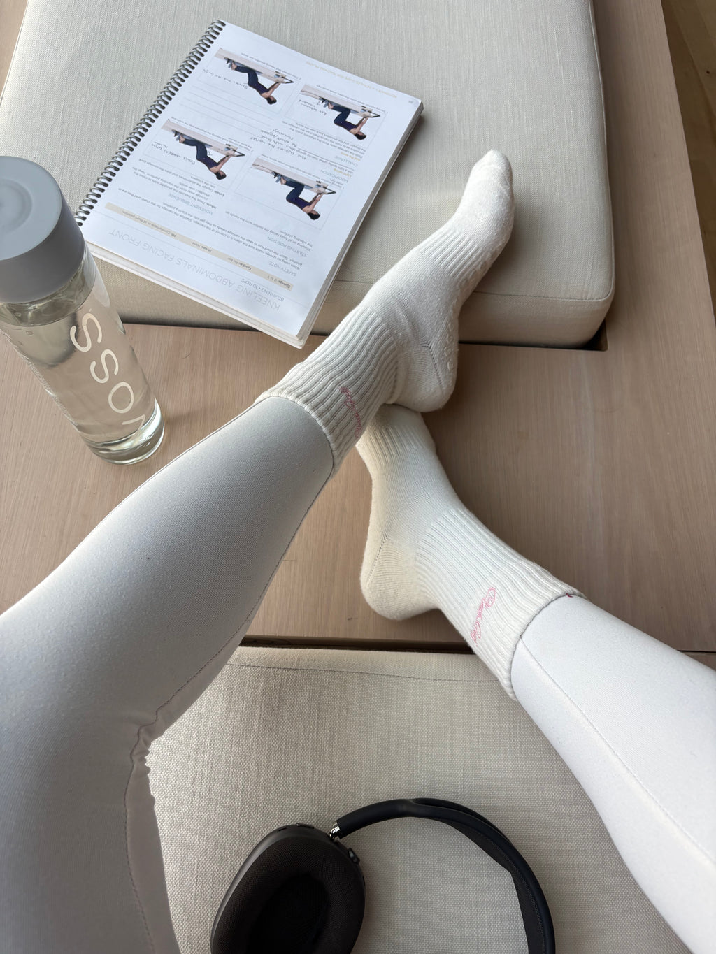 Classic White Grip Socks